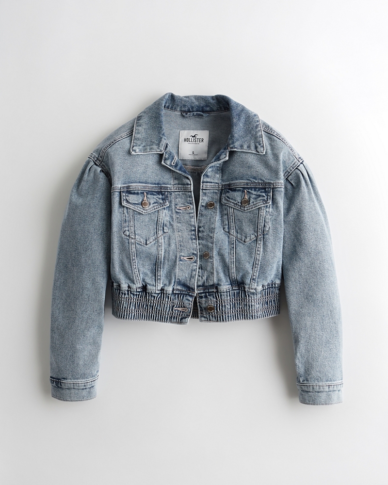 hollister blue jean jacket