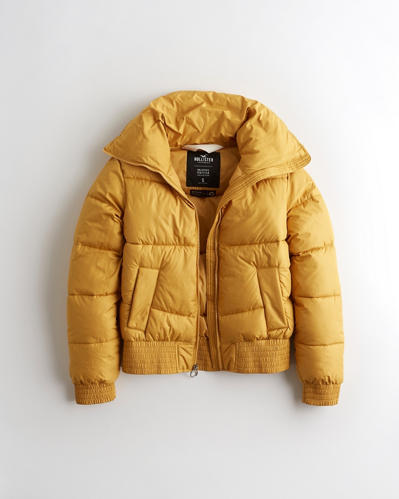 hollister yellow coat