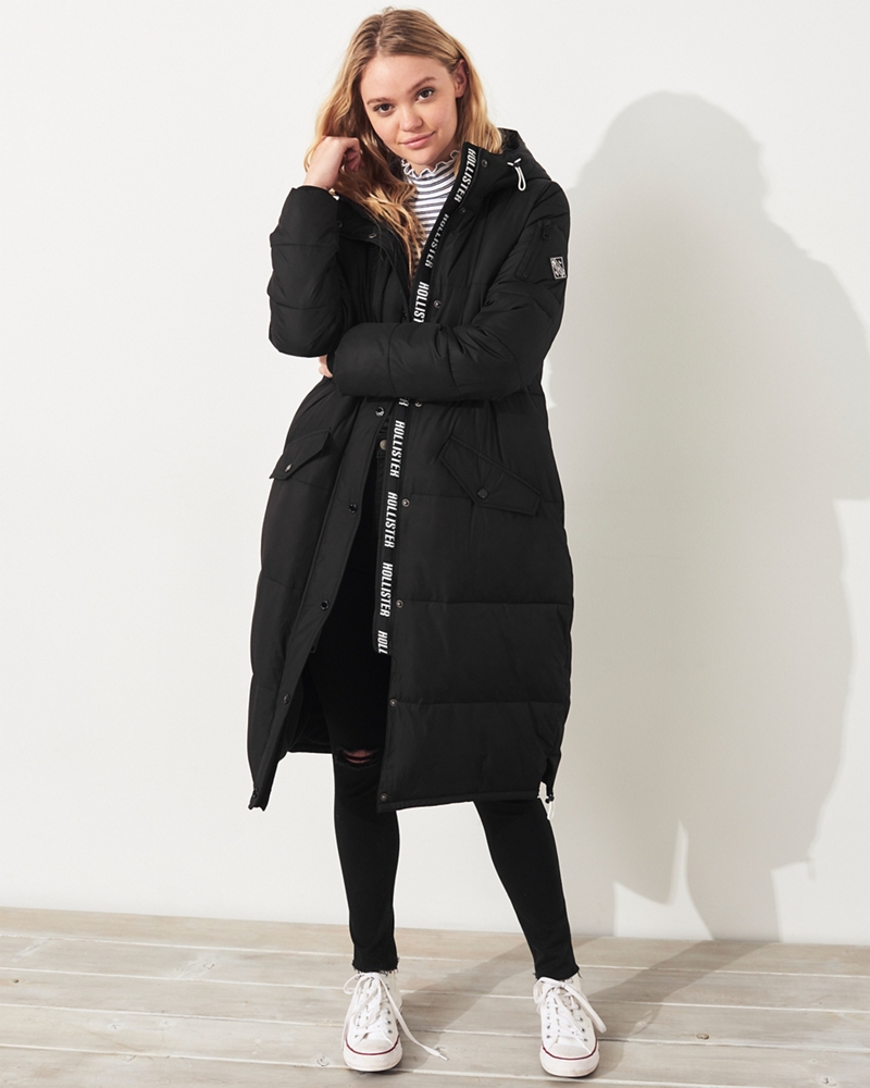 hollister longline down puffer parka