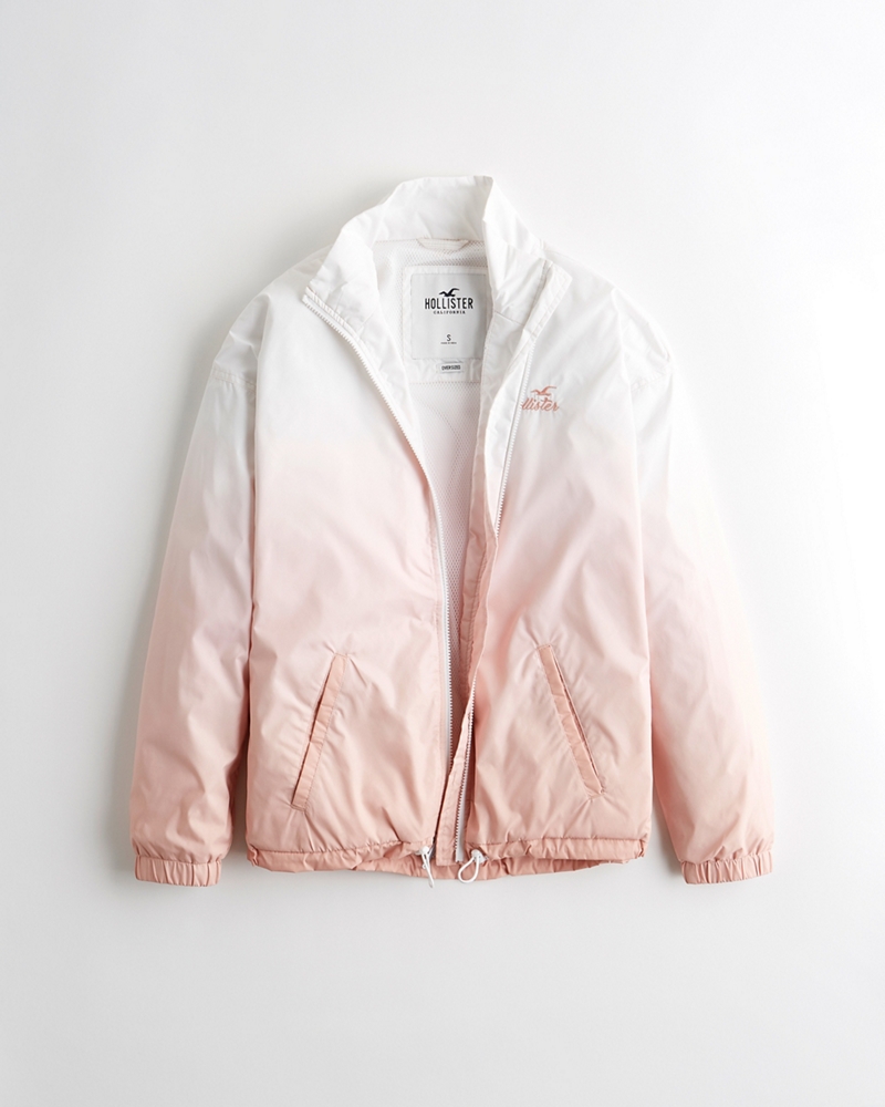 hollister full zip windbreaker