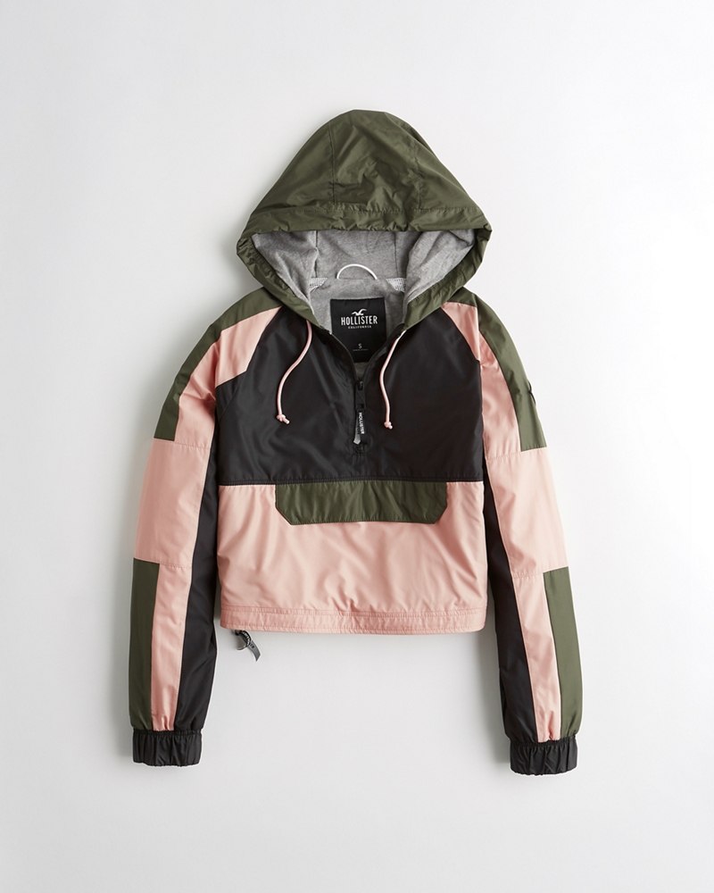 hollister camo windbreaker