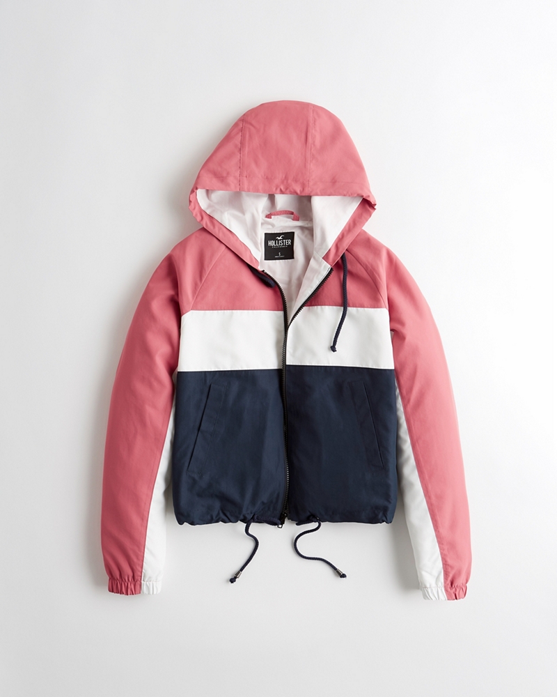 hollister full zip windbreaker