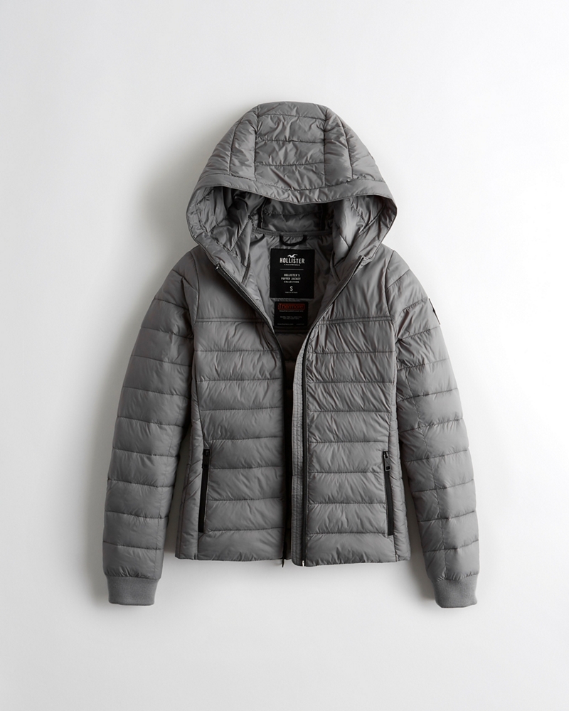 hollister lightweight down puffer jacket