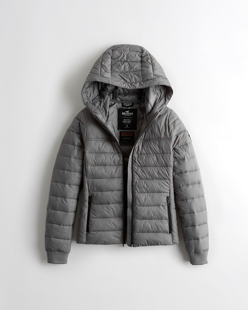 hollister lightweight puffer jacket