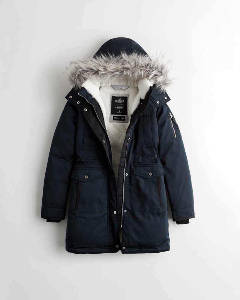 hollister padded coat