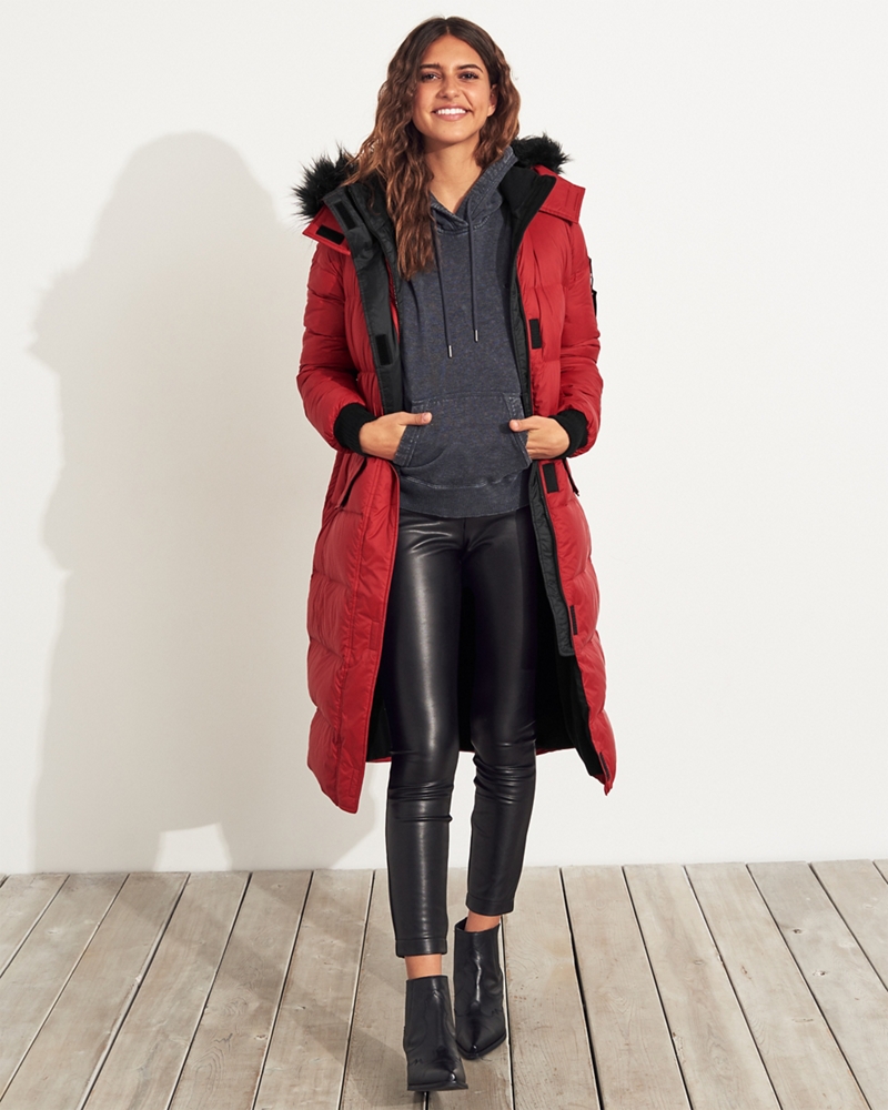 hollister longline puffer parka