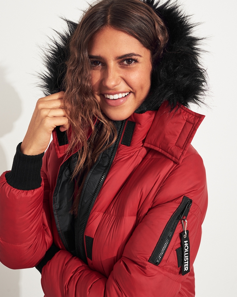 longline puffer parka hollister