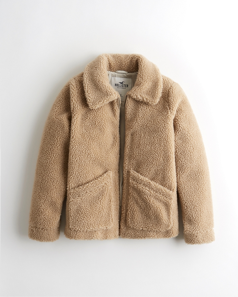 hollister sherpa coat