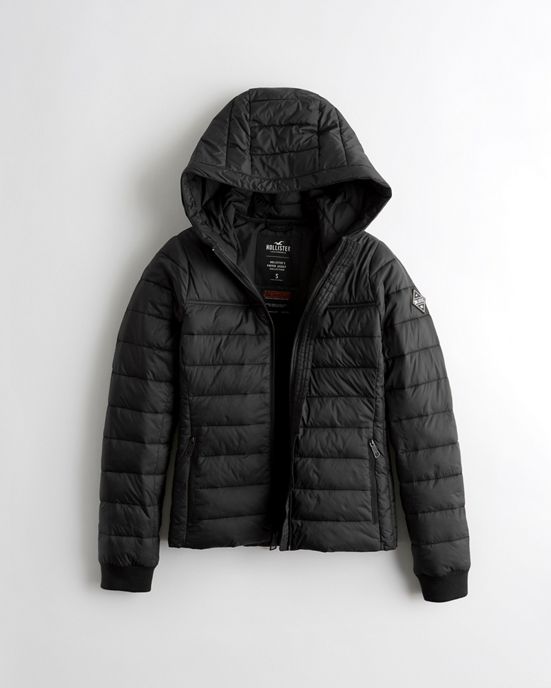 mens hollister puffer jacket