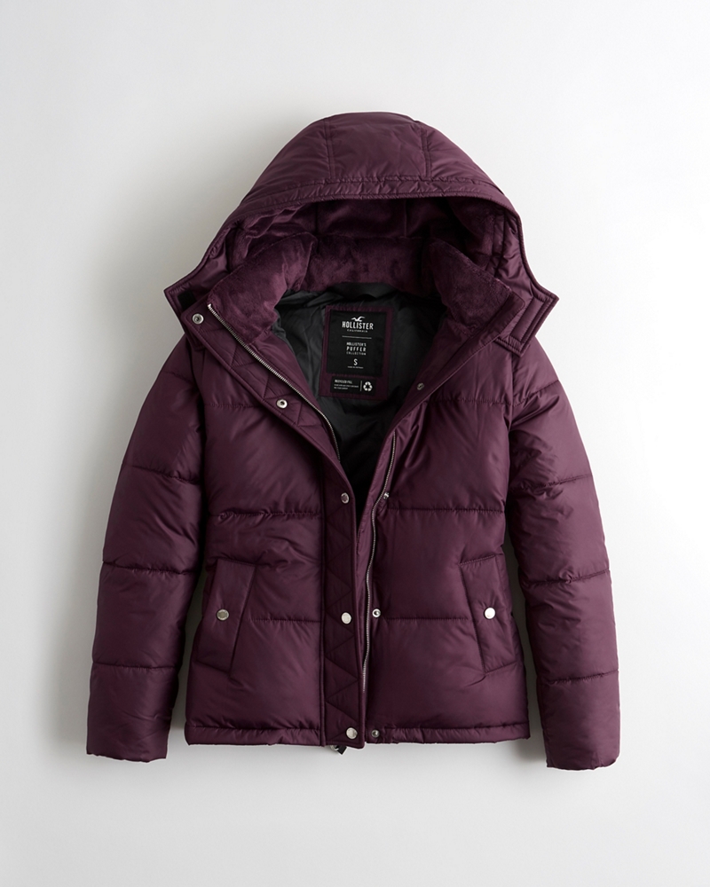 girls hooded puffer jacket