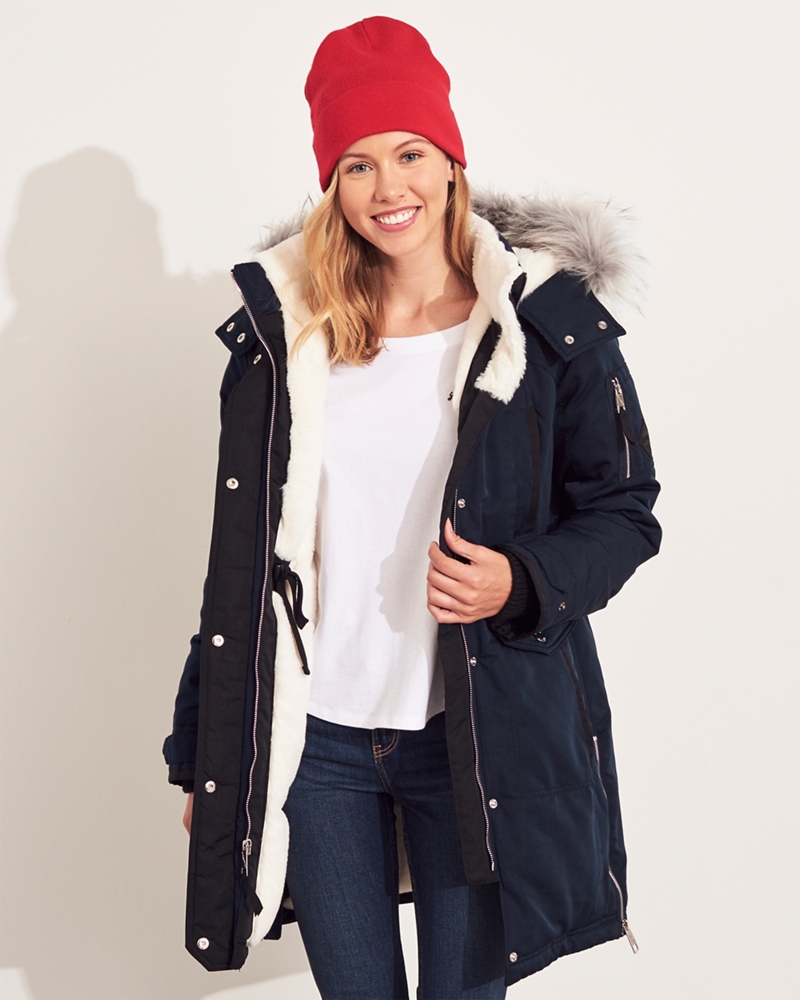 cozy lined down parka hollister