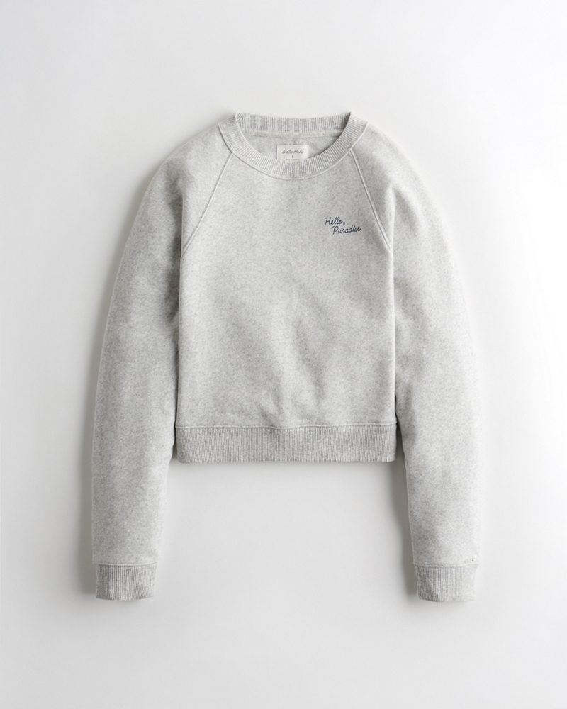 embroidered crew neck sweatshirts