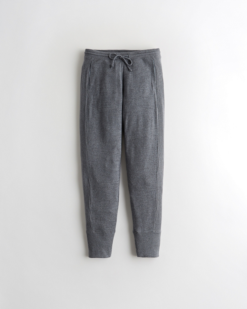 ribbed grey joggers