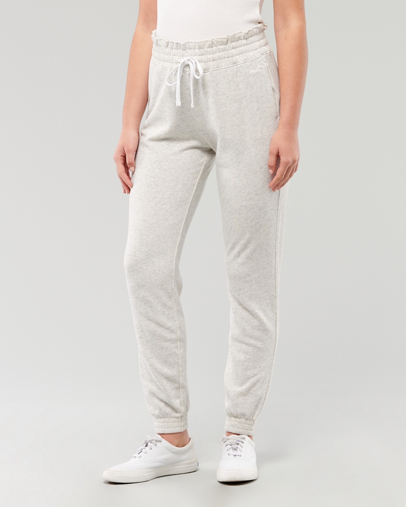 hollister high rise fleece joggers