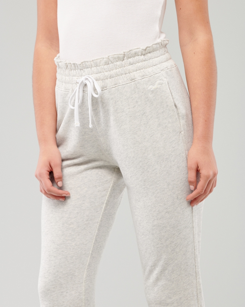 hollister high rise fleece joggers