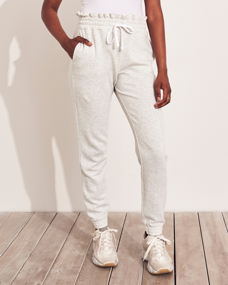 hollister high rise fleece joggers