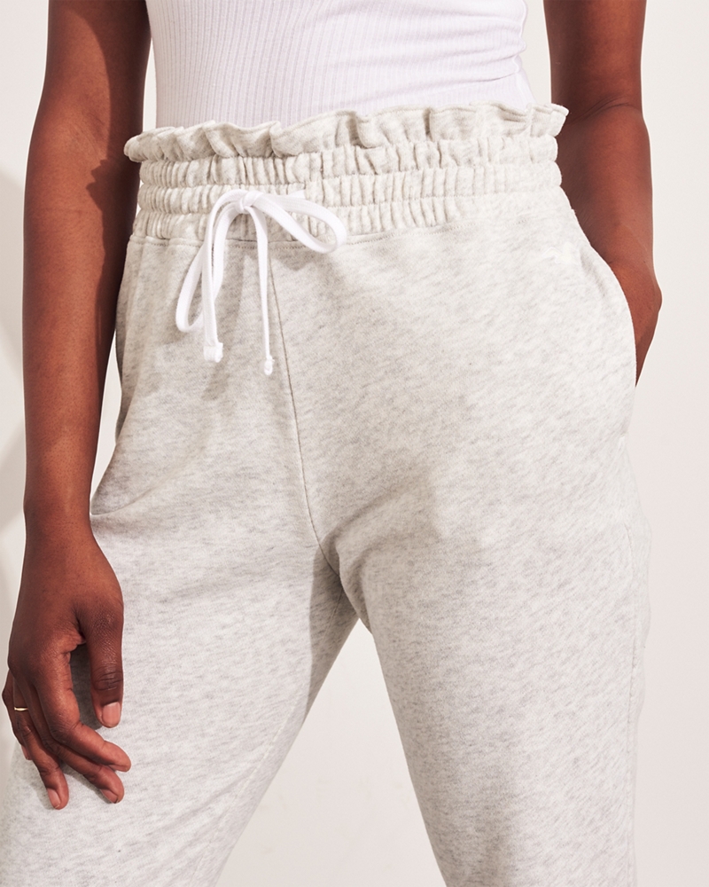 mid rise fleece joggers hollister