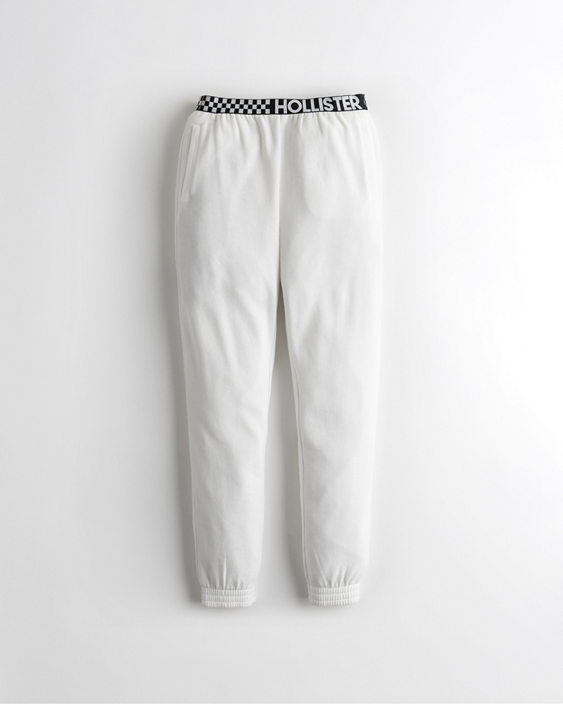 high rise fleece joggers hollister