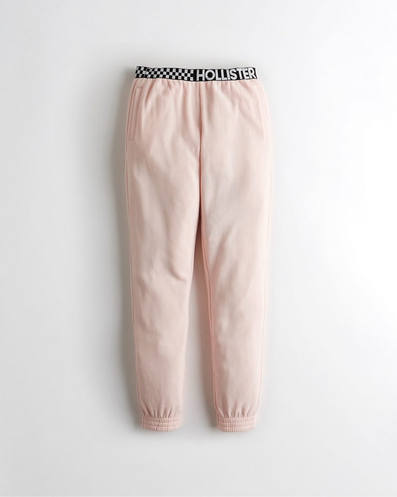 high rise fleece joggers hollister