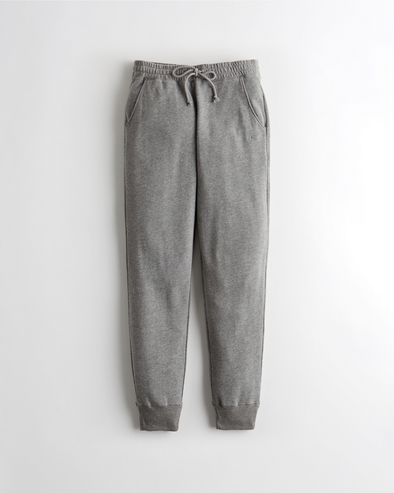 high rise fleece joggers hollister