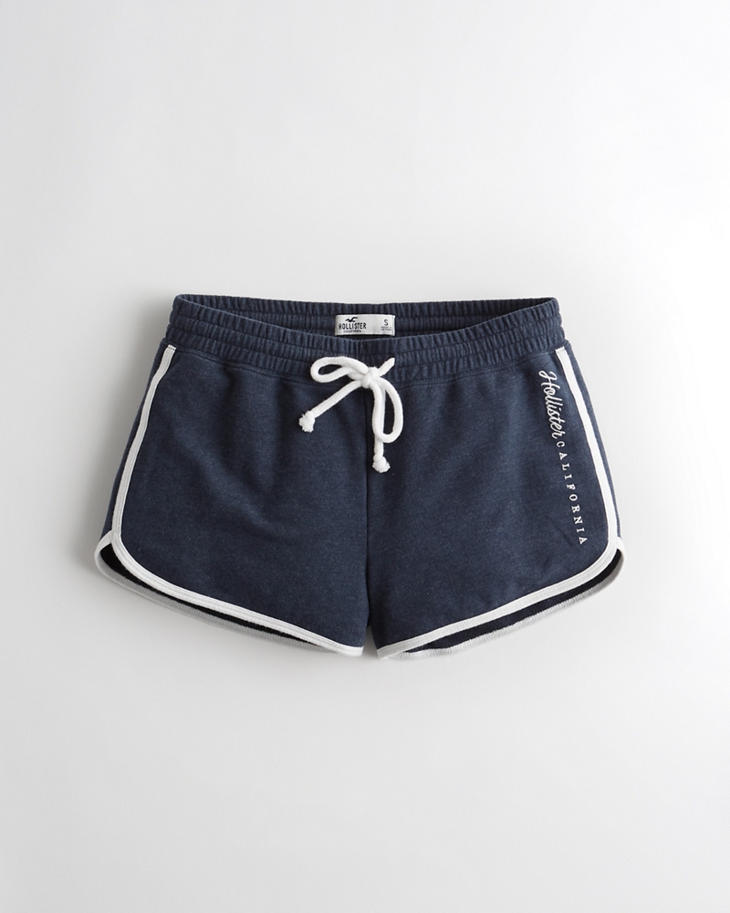 hollister high rise curved hem shorts