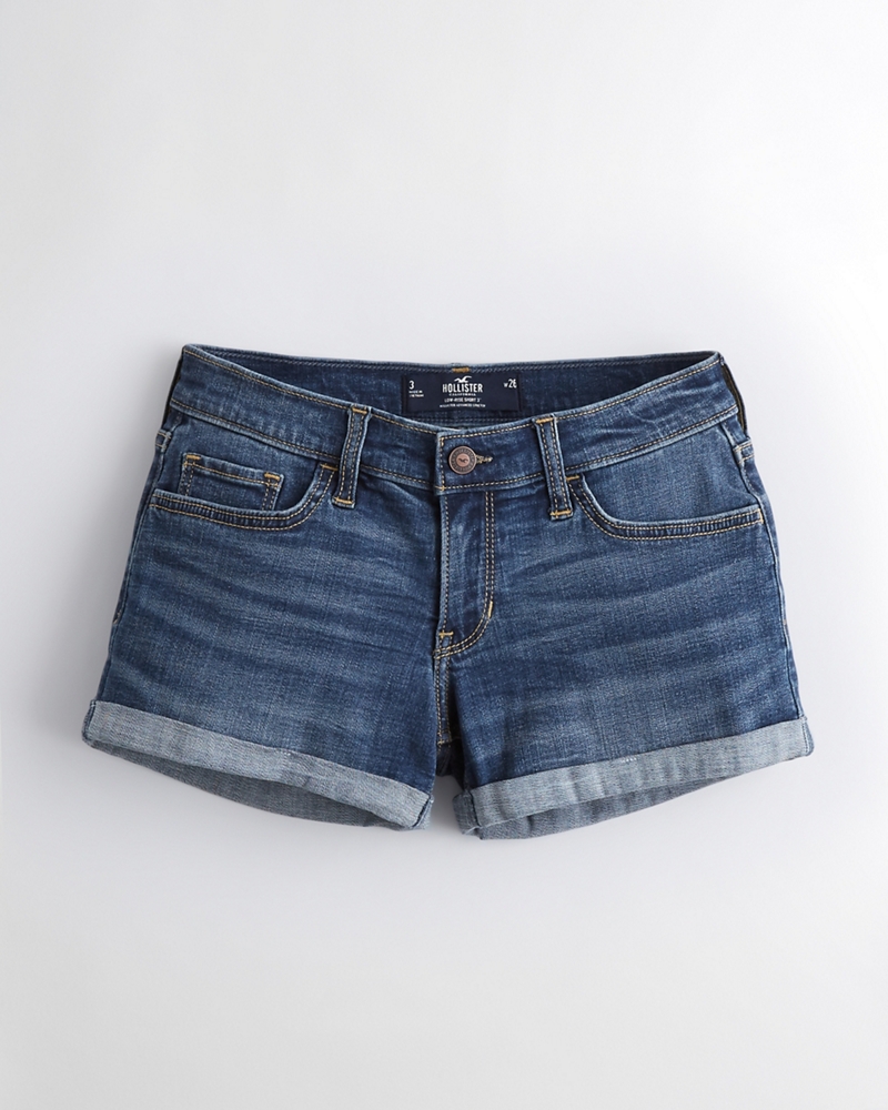 hollister low rise denim shorts