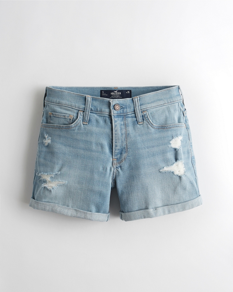 jean shorts mid length