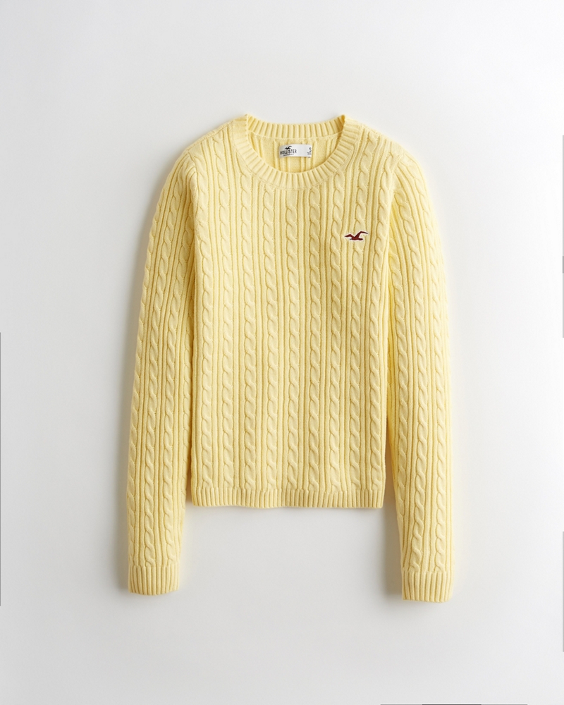 yellow hollister sweater