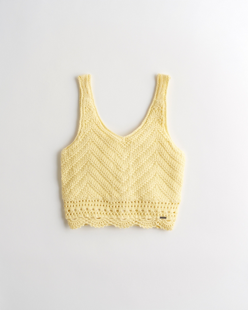 hollister crochet top