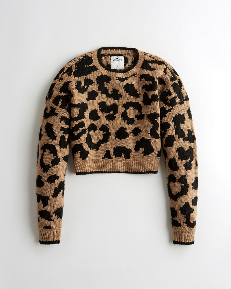 hollister leopard cardigan