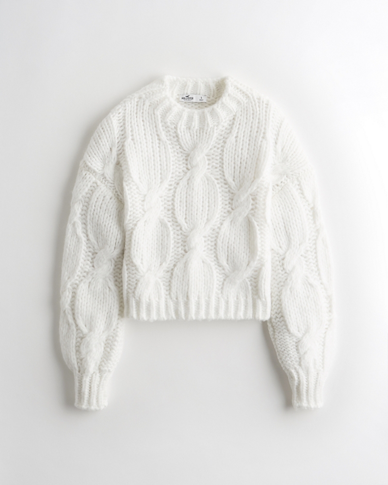 hollister white jumper