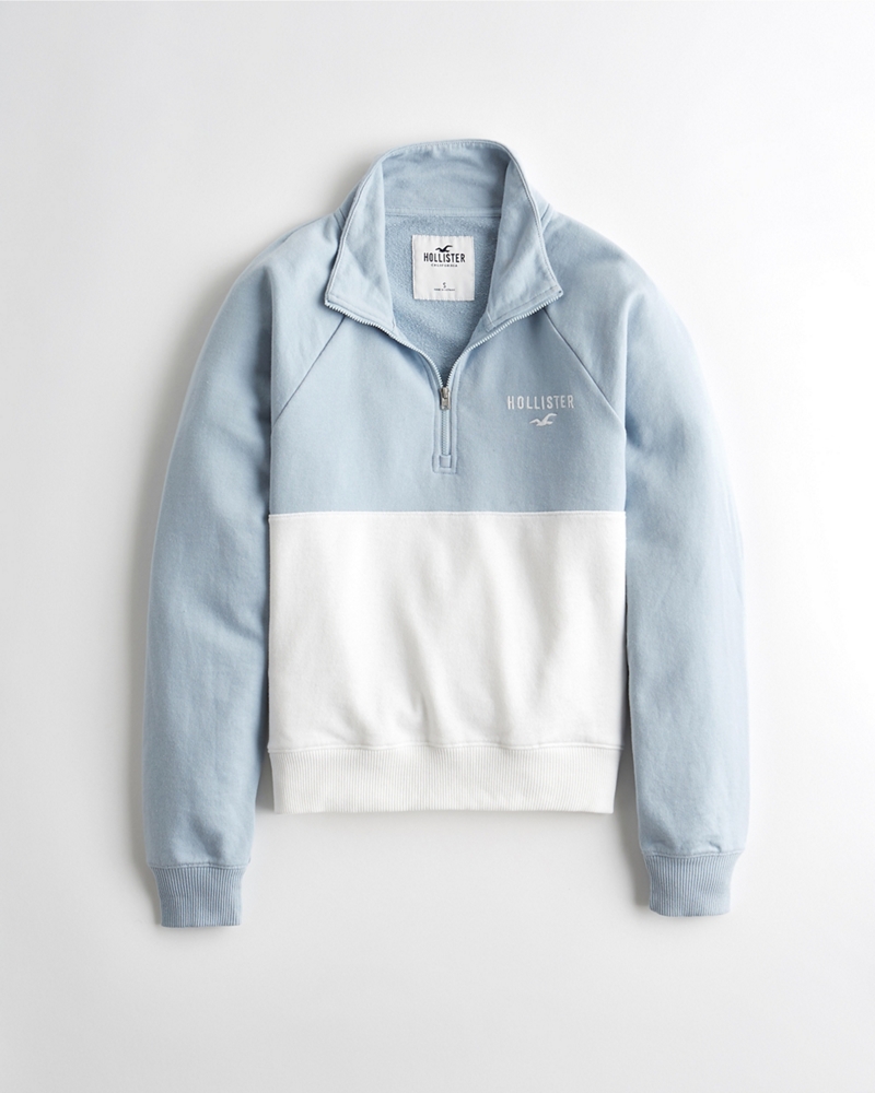 hollister half zip hoodie