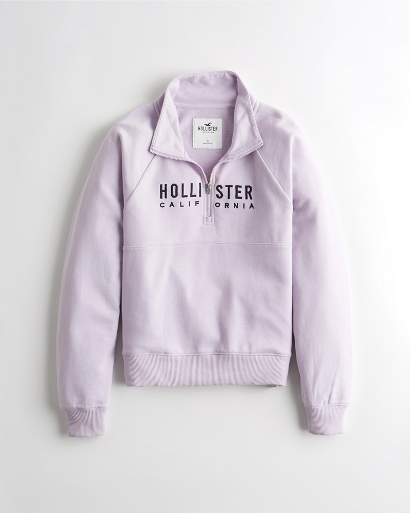 hollister boyfriend half zip sweater