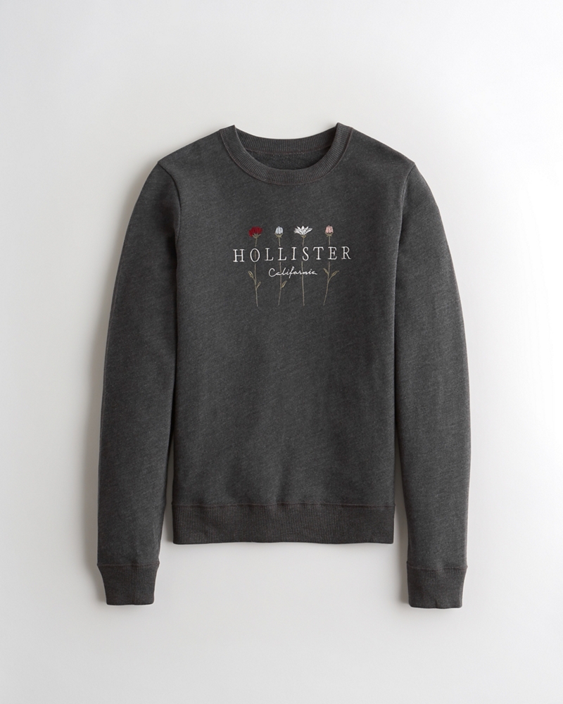 hollister logo crewneck sweatshirt