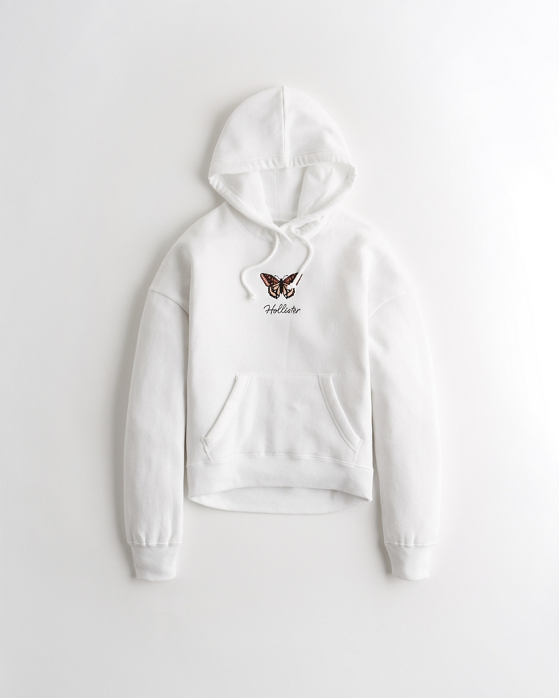 embroidered butterfly hoodie