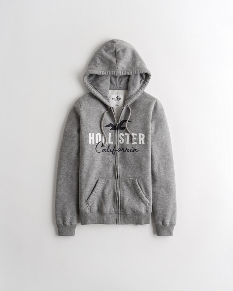 hollister full zip hoodie