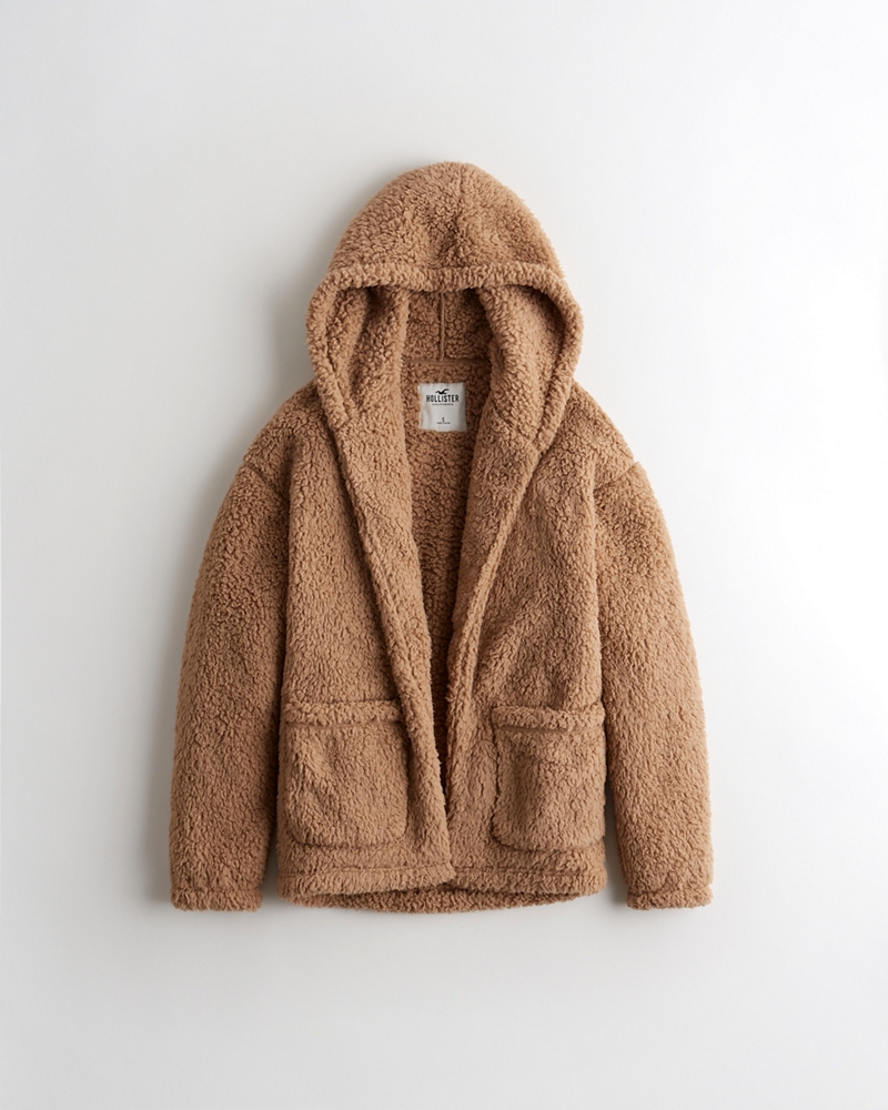 brown sherpa hoodie