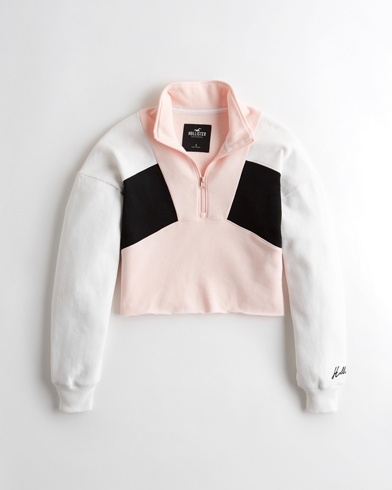 hollister half zip sweatshirt