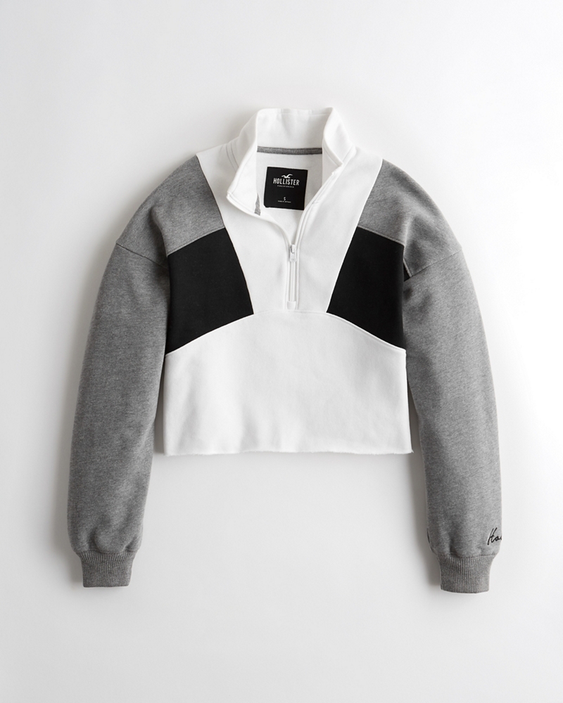 half zip sweatshirt hollister