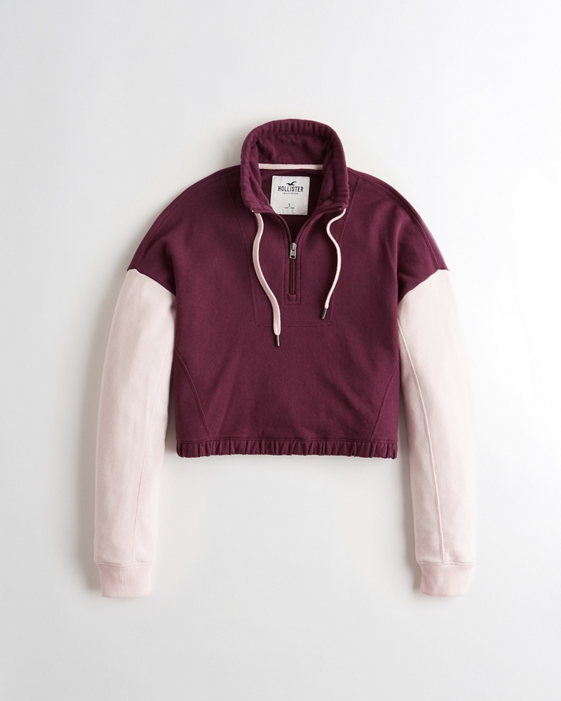 hollister half zip sweatshirt