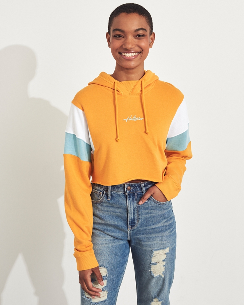 hollister yellow sweatshirt