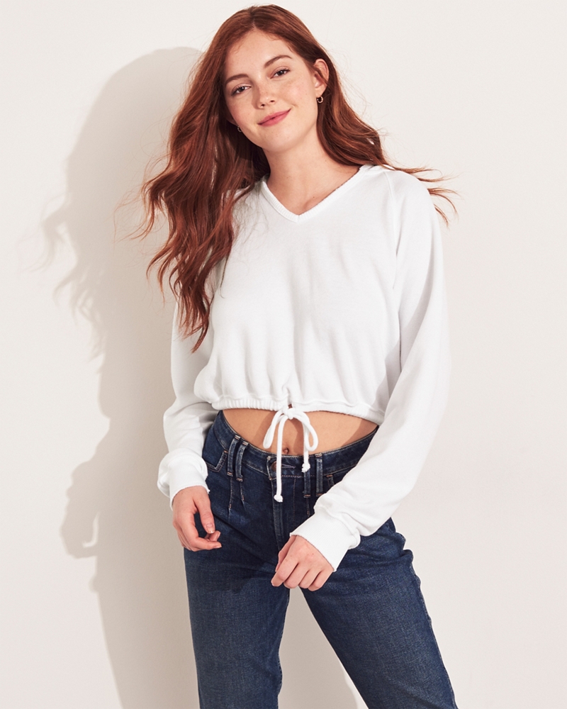 hollister crop top hoodie