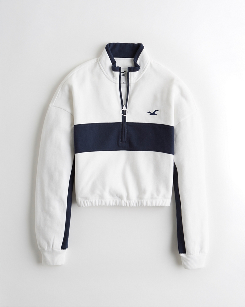 hollister half zip sweatshirt