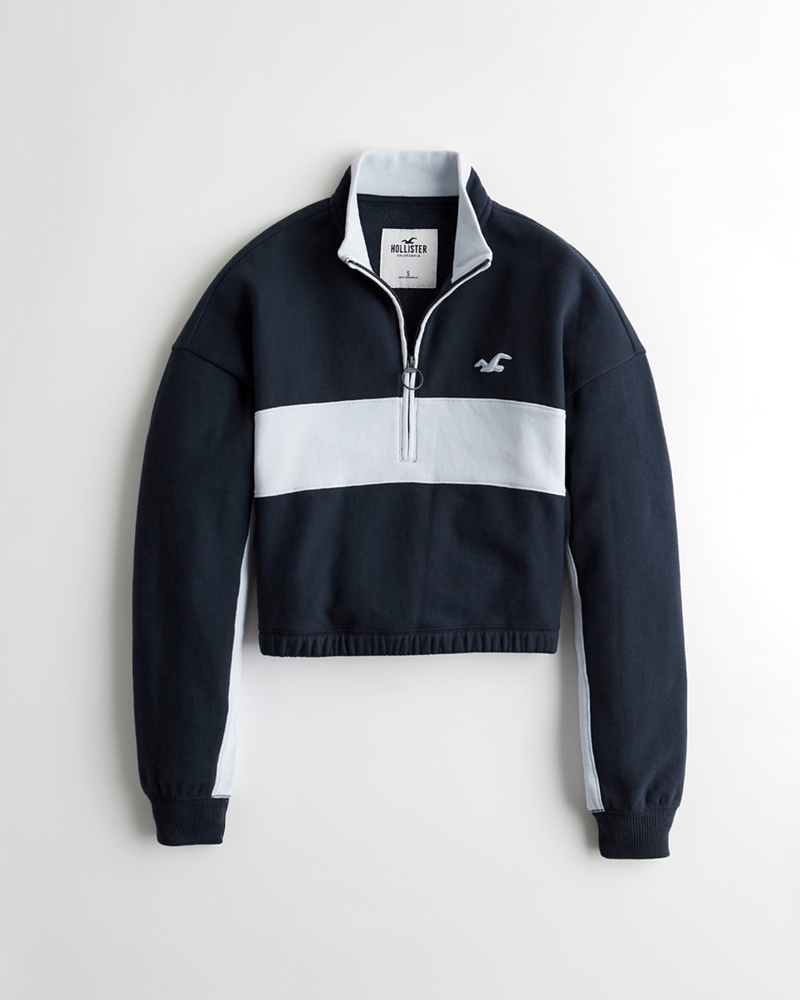 hollister half zip sweatshirt