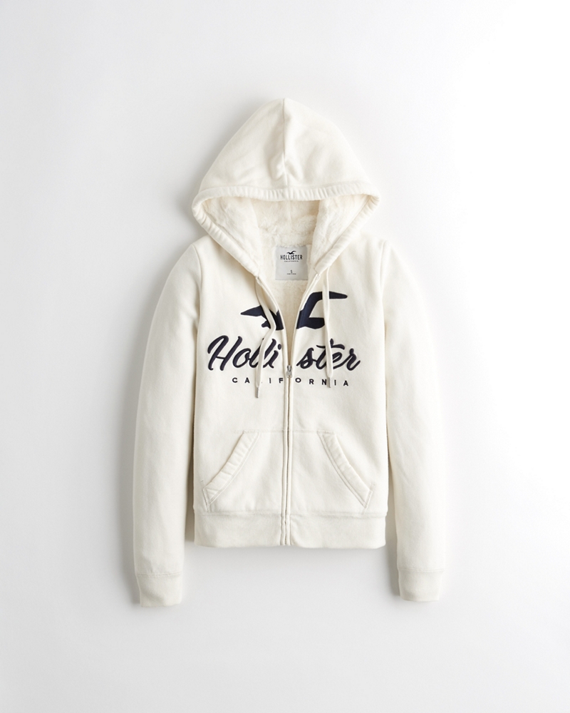 sherpa lined hollister hoodie