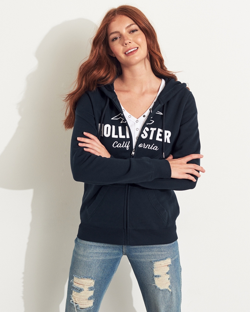 hollister navy hoodie