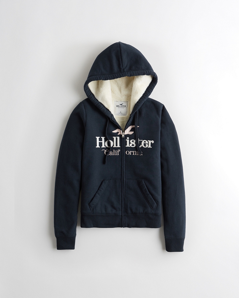 hollister fur hoodie