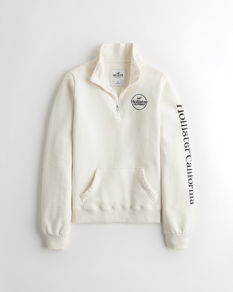 hollister half zip sweatshirt