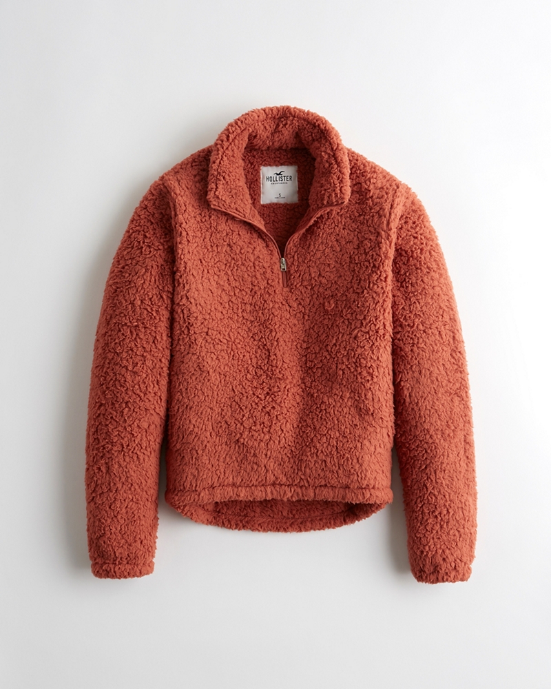 hollister sherpa pullover