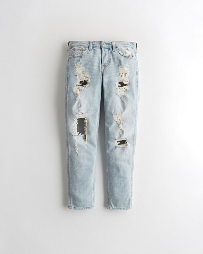 ripped boyfriend jeans hollister